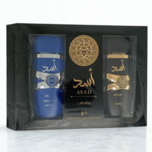 Lattafa Asad 5th Set – Asad + Asad Zanzibar (2×100 ml)